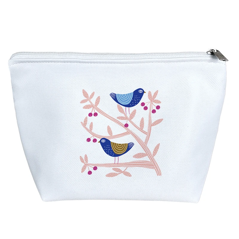 کیف لوازم آرایش دخترانه خندالو مدل گل و مرغ کد H1100