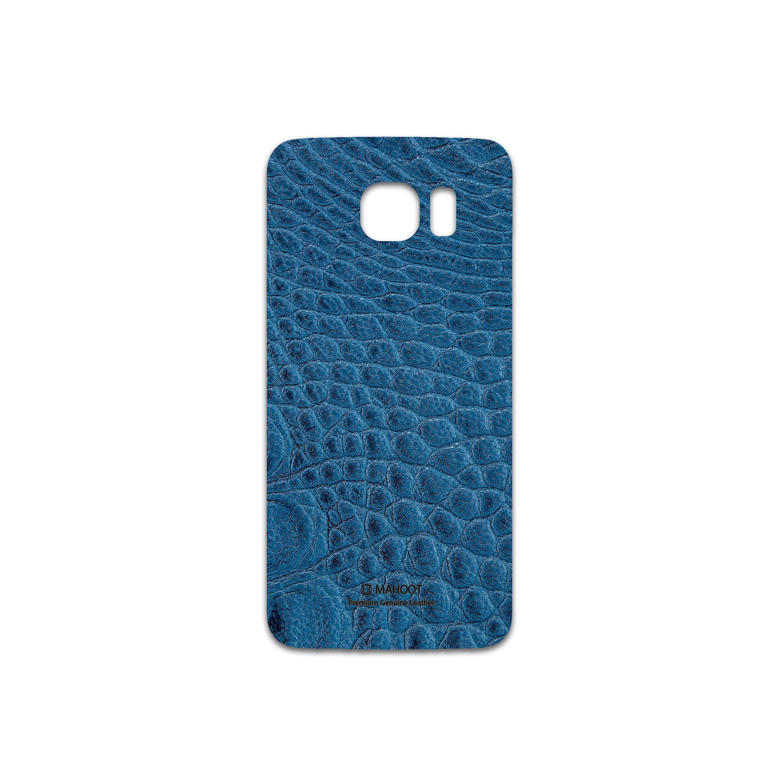 برچسب پوششی ماهوت مدل Blue-Crocodile-Leather مناسب برای گوشی موبایل سامسونگ Galaxy S6