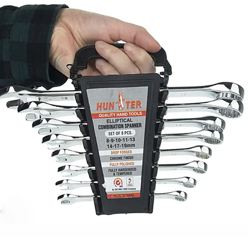 آچار یک سر تخت یک سر رینگی هانتر کد TTH008 مجموعه 8 عددی