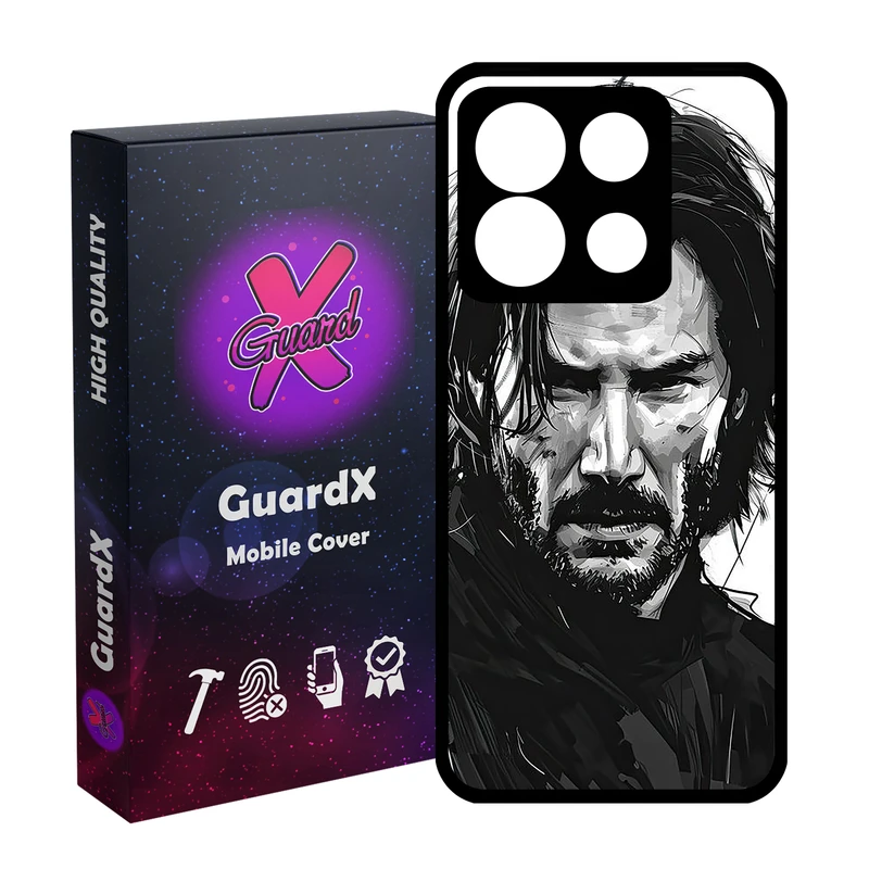 کاور گارد ایکس طرح جان ویک مدل Glass10754 مناسب برای گوشی موبایل شیائومی Poco X6 5G / Note 13 Pro 5G