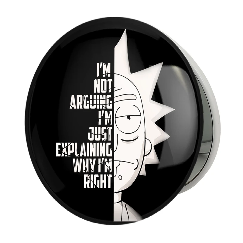 آینه جیبی خندالو طرح ریک و مورتی Rick and Morty مدل تاشو کد 3212 