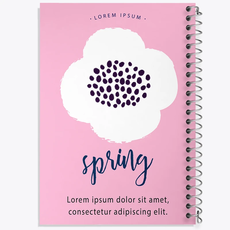 دفتر نقاشی 50 برگ خندالو طرح مینیمال بهار کد N102