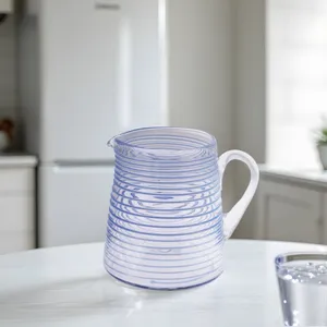 پارچ شیشه ای بومی مدل آباژوری نوار منظم