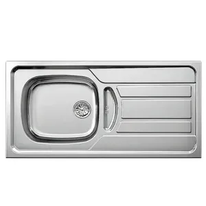 سینک ظرفشویی استیل توکار یک لگنه پلی استیل مدل پلاس کد 160