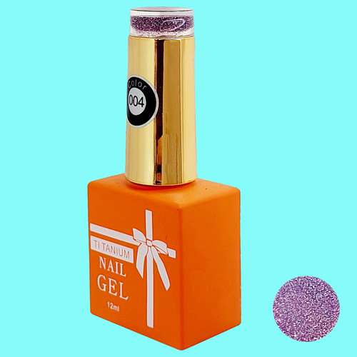 لاک ژل ناخن تیتانیوم مدل 004