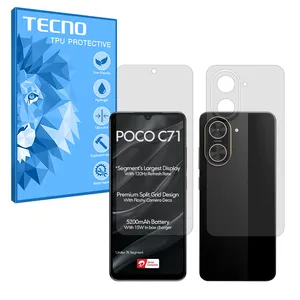 Tecno Resistant model Matte screen protector suitable for Xiaomi Poco C71 mobile phone along with the back of the phone