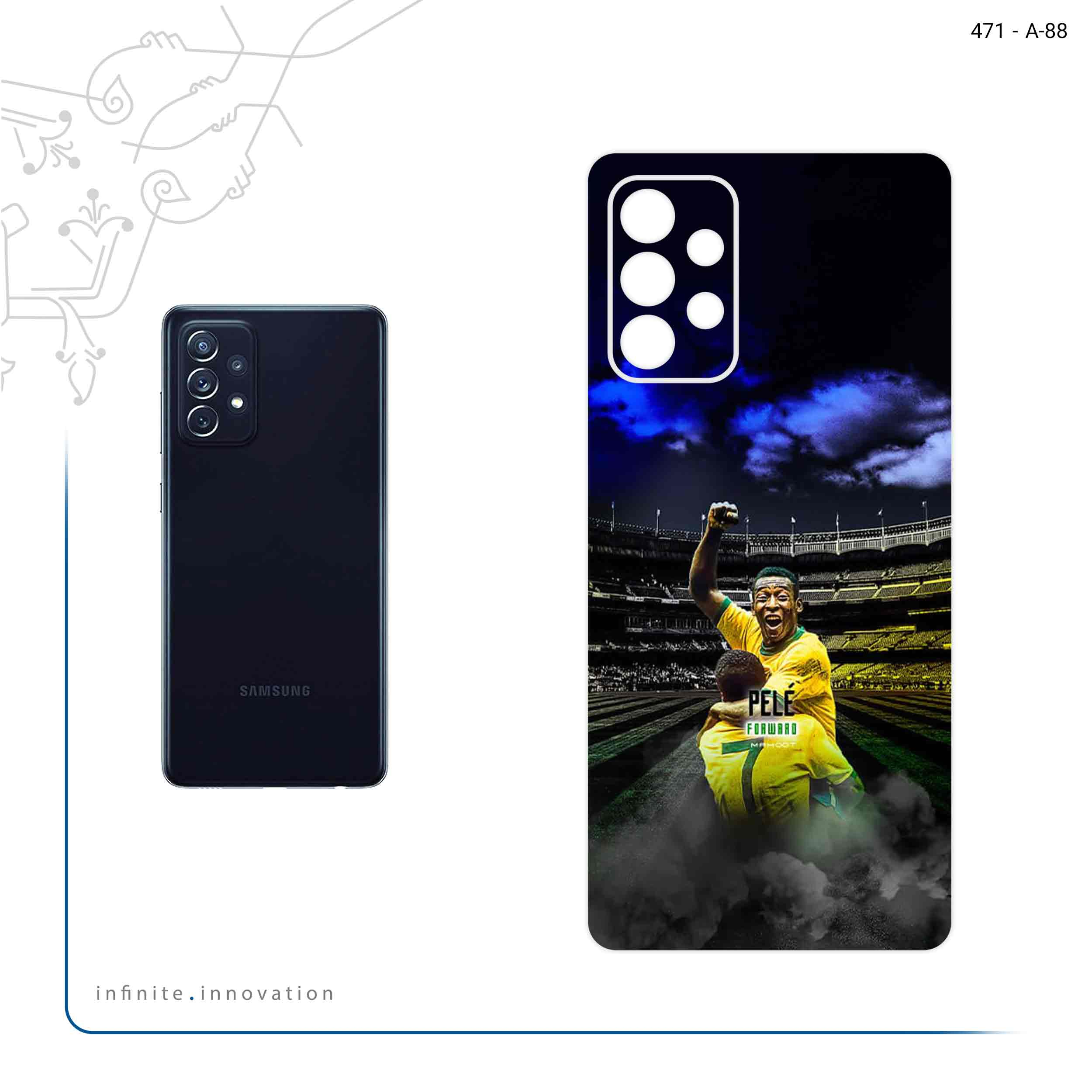 برچسب پوششی ماهوت مدل Pele مناسب برای گوشی موبایل سامسونگ Galaxy A72