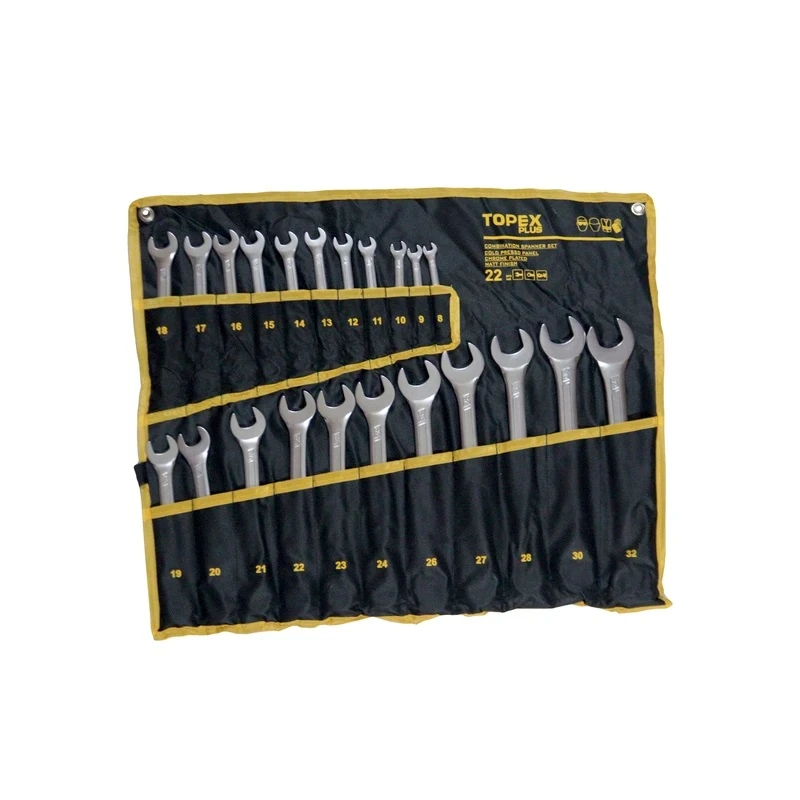 آچار یکسر تخت و یکسر رینگی تاپکس مدل SMT-TOPEXPLUS-22PCS-8-32MM مجموعه 22عددی