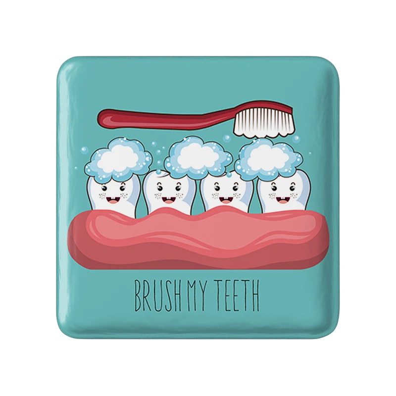 مگنت خندالو طرح دندان و دندان پزشکی کودکانه مدل مربعی کد 36687