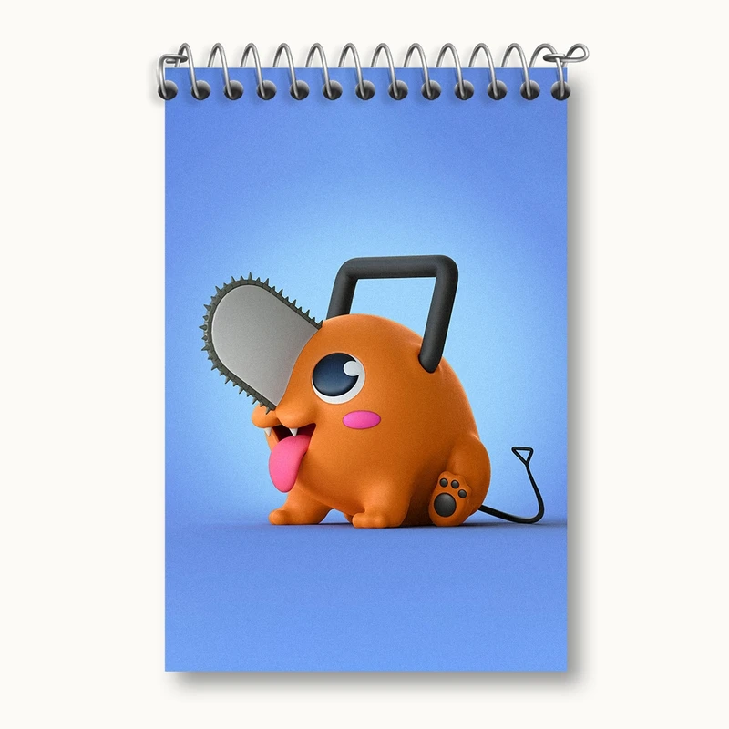 دفتر یادداشت 50 برگ خندالو مدل انیمه مرد اره ای کد F808