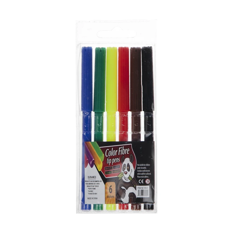 ماژیک رنگ آمیزی مدل Color Fibre بسته 6 عددی