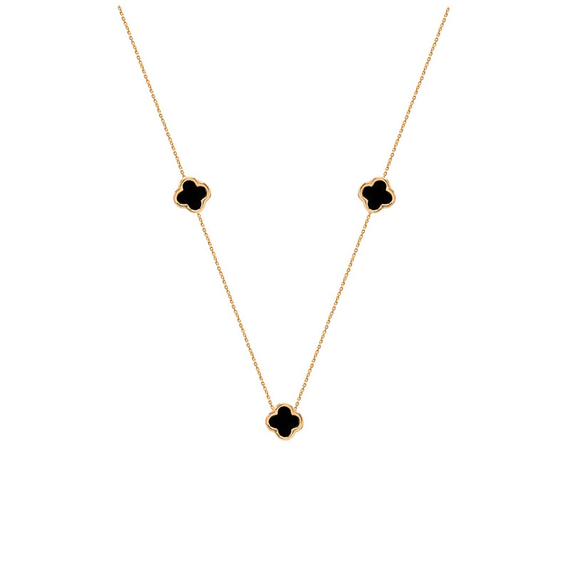 گردنبند طلا 18 عیار زنانه الی گالری مدل سنگ