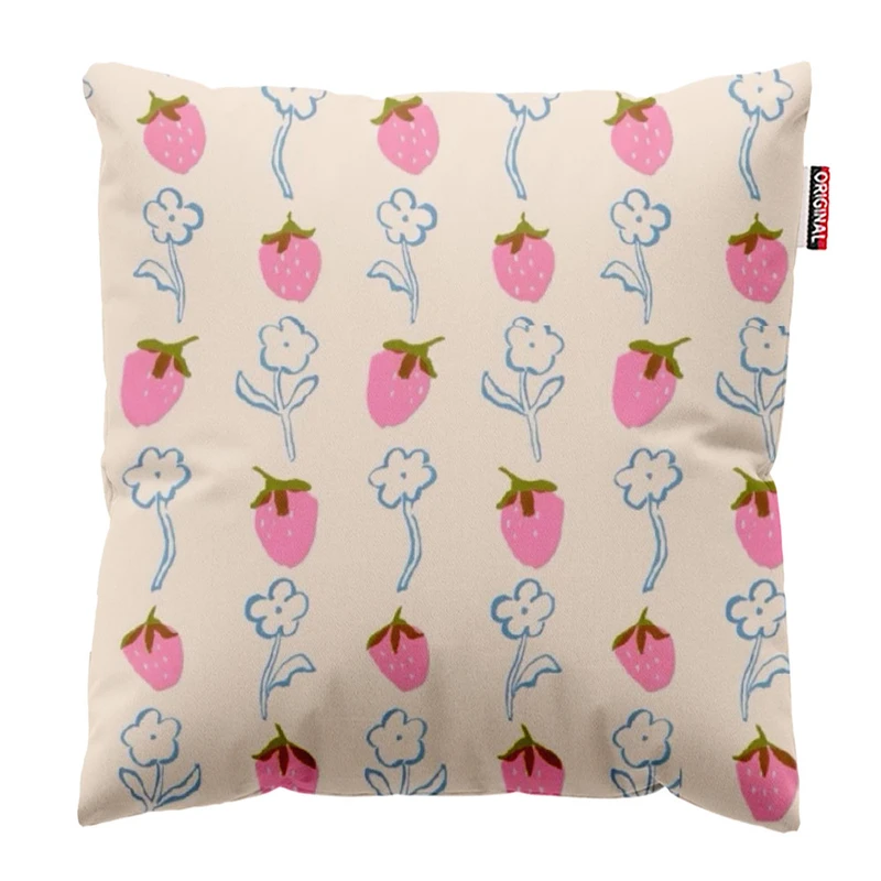 کوسن پاد آفرین طرح توت فرنگی فانتزی کد 5183 سایز 30*30 سانتی متر