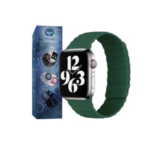 بند واله مدل سیلیکون مگنتی مناسب برای اپل واچ سری 8 45 میلی متری