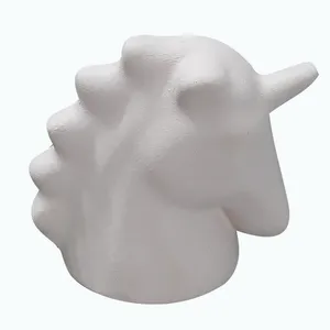 مجسمه سرامیکی خام طرح اسب تک شاخ کد 202