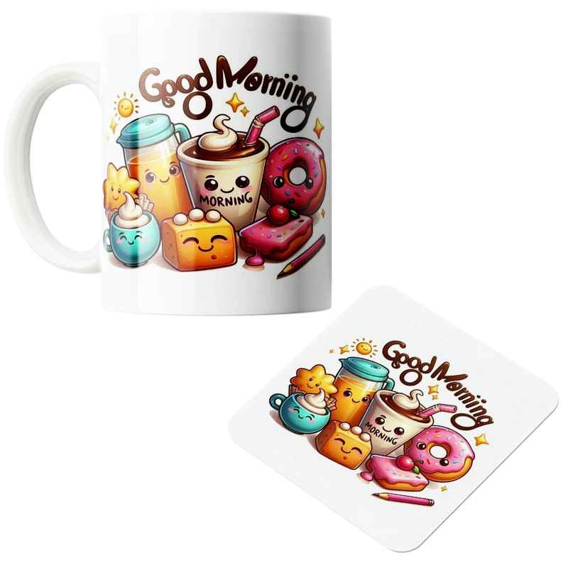 ماگ پاد آفرین مدل  Coffee کد z348 به همراه زیر لیوانی