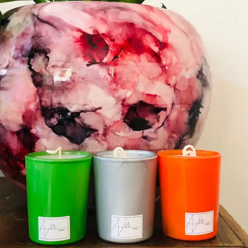 شمع لیوانی معطر مدل رنگی آویمو کد S22