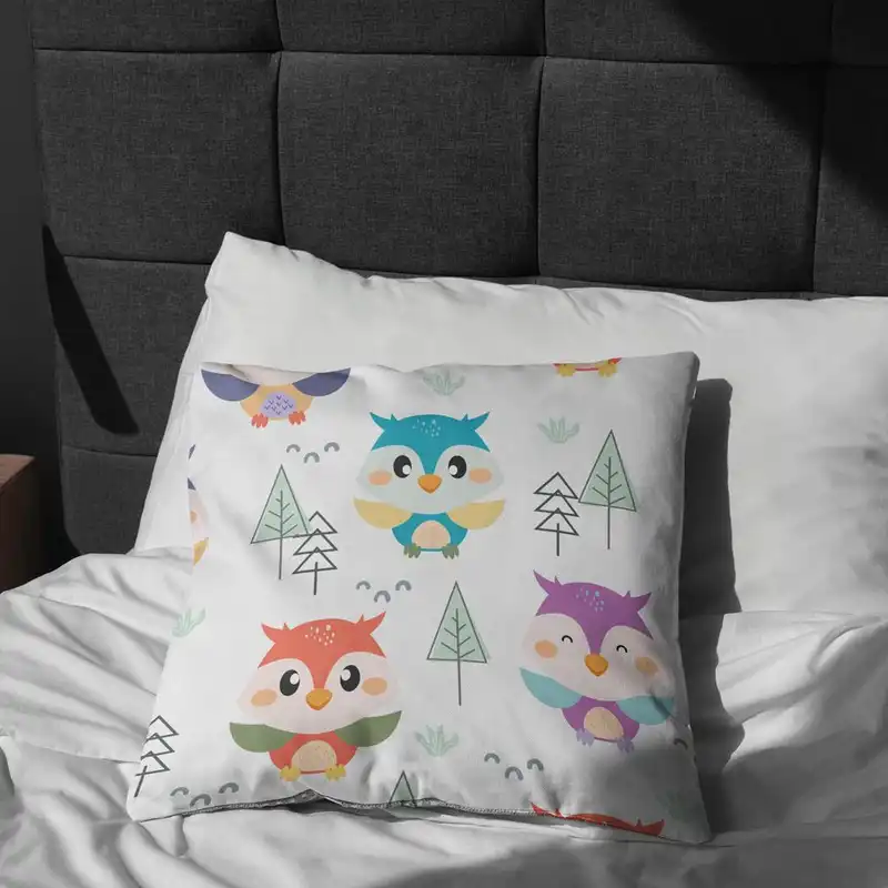 پارچه ملحفه پارچه باما مدل مخمل نوزادی طرح جغد کیوت کد 5011401