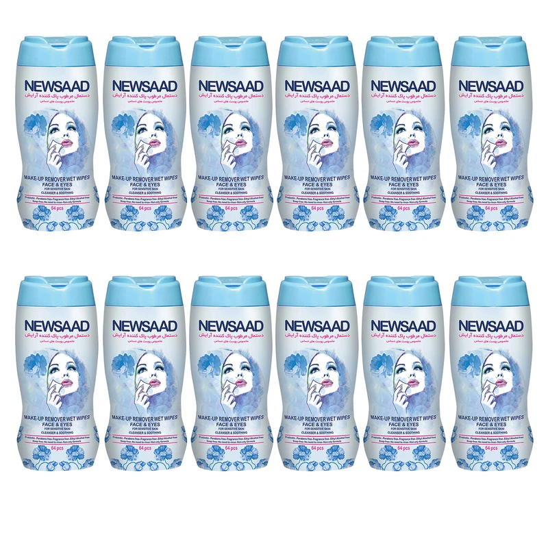 دستمال مرطوب نیوساد مدل S12 دوازده بسته 64 عددی دستمال مرطوب نیوساد مدل S12 دوازده بسته 64 عددی