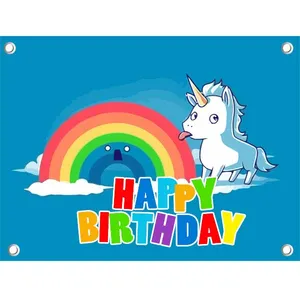 بنر تولد طرح اسب تک شاخ کد BnArt-11