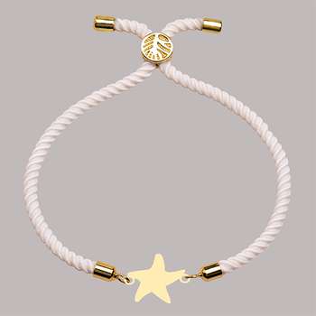 دستبند طلا 18 عیار دخترانه کرابو طرح ستاره مدل Krd1634