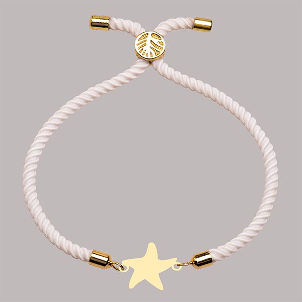 دستبند طلا 18 عیار دخترانه کرابو طرح ستاره مدل Krd1634 -  - 1
