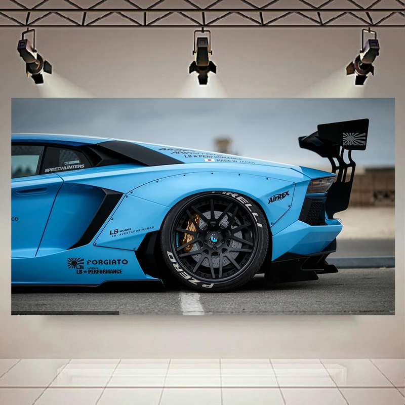 تابلو بوم طرح ماشین مدل لامبورگینی Aventador کد AR5240