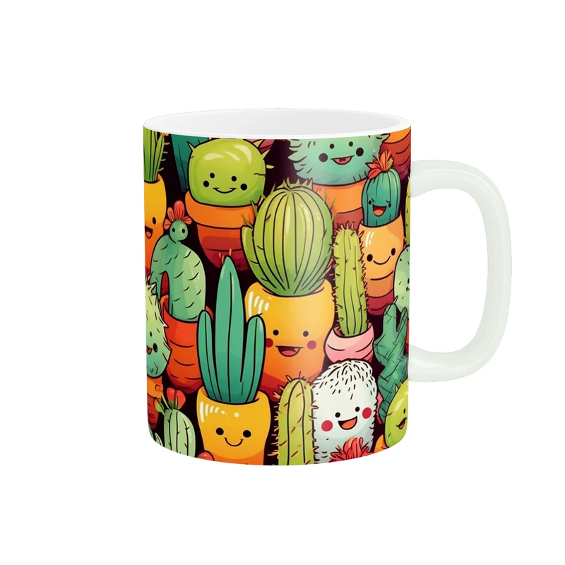 ماگ مدل فانتزی بامزه طرح کاکتوس کیوت کد 295