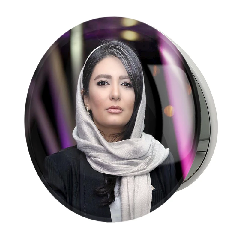 آینه جیبی خندالو طرح لیندا کیانی مدل تاشو کد 6232 