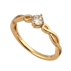 انگشتر زنانه تک‌نگین ژوپینگ مدل R00120
