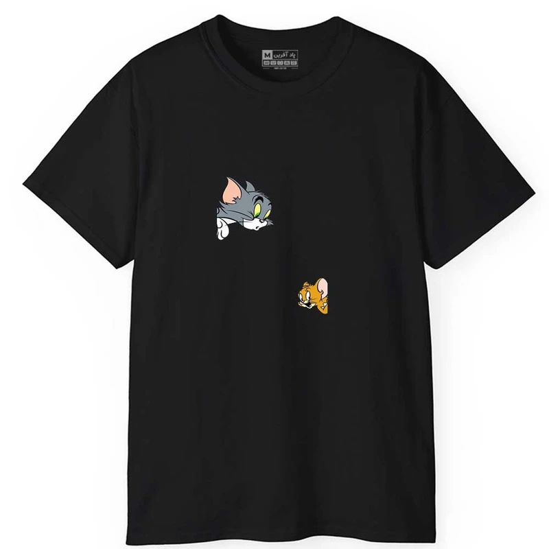 تی شرت آستین کوتاه مردانه پاد آفرین مدل تام و جری کد  0294