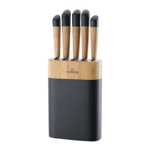 سرویس چاقو آشپزخانه ۶ پارچه کاراجا مدل Maple Black کد 153.03.06.1451