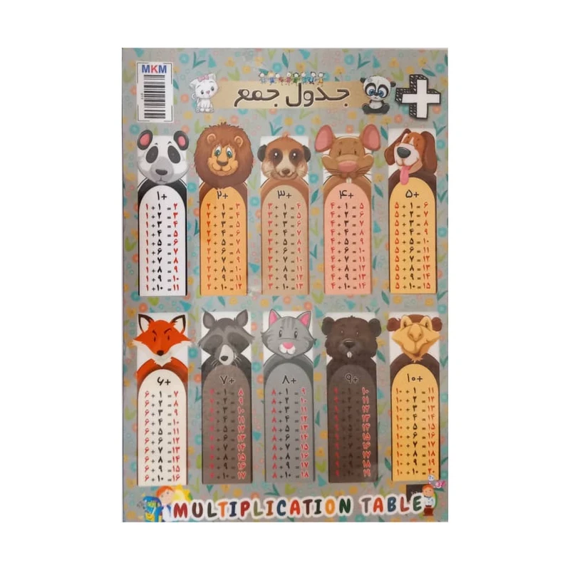 بازی آموزشی مدل پوستر لمینت جدول جمع