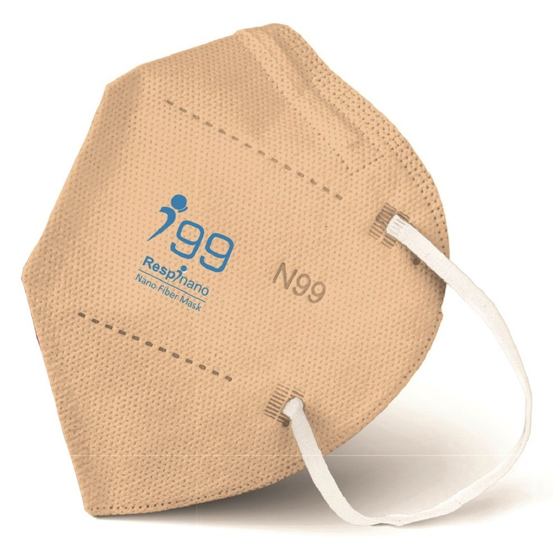 ماسک تنفسی ریما مدل وی تایپ N99 نانو کد Brown-99 بسته 10عددی