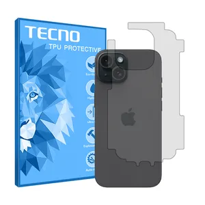 Tecno HyGEL model transparent phone back protector suitable for Apple iPhone 15 mobile phone