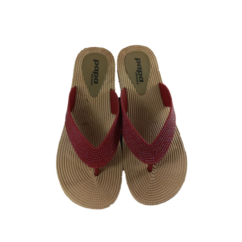 دمپایی لاانگشتی زنانه پاپا مدل ترمه پلاس