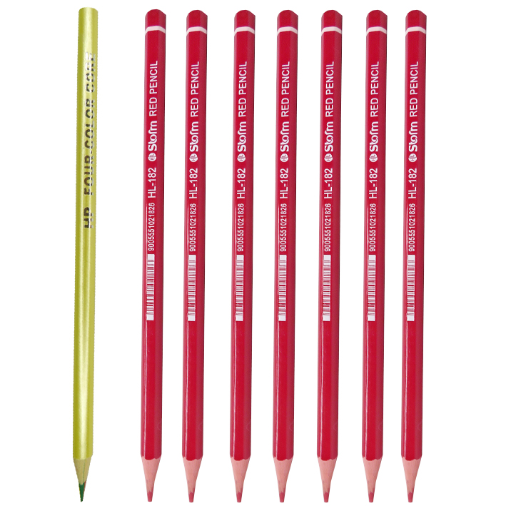 مداد قرمز مدل مداد مدل HL-182 بسته 7 عددی