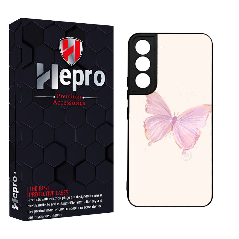 کاور هپرو طرح پروانه کد TPU-336 مناسب برای گوشی موبایل سامسونگ Galaxy S22