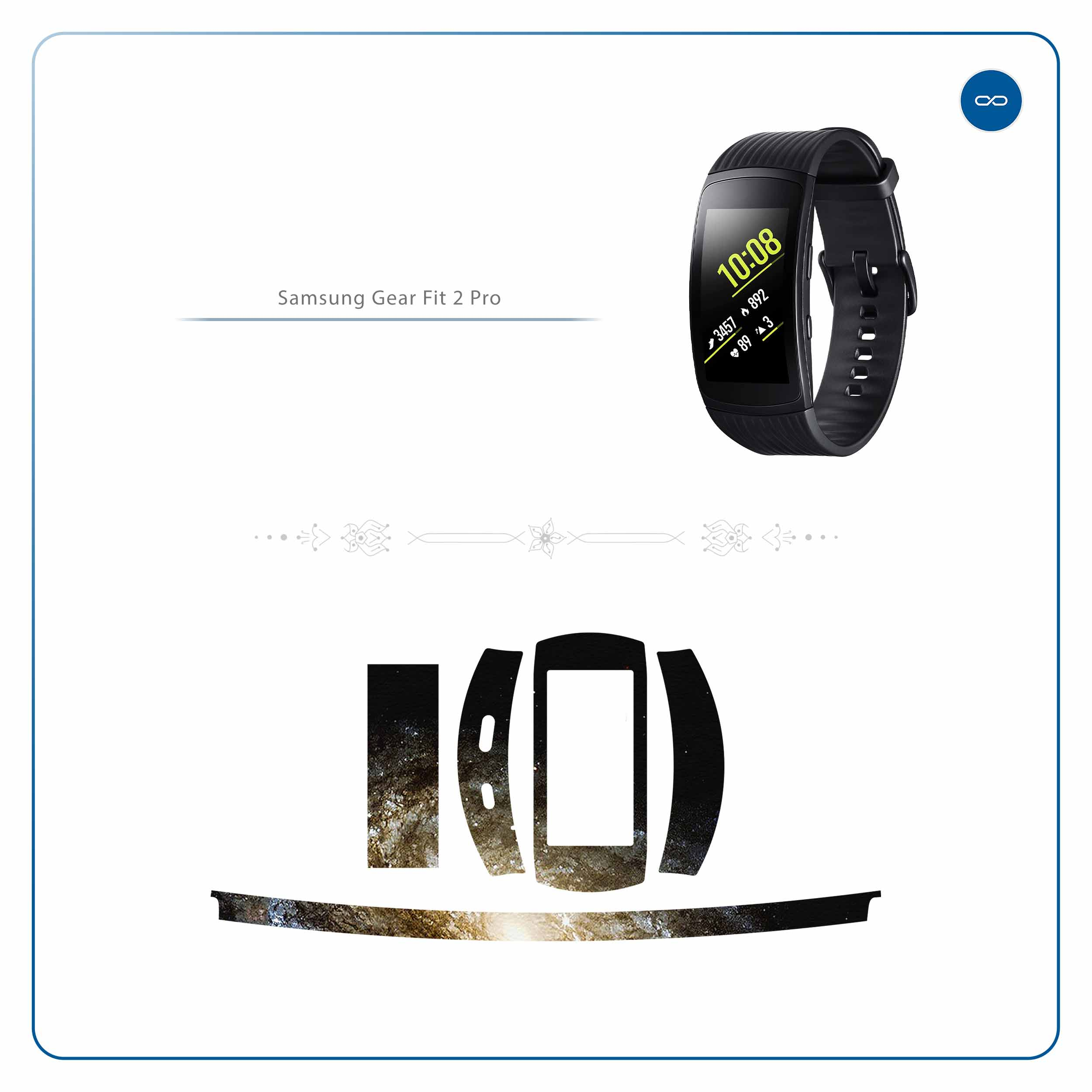 برچسب ماهوت طرح Universe-by-NASA-1 مناسب برای ساعت هوشمند سامسونگ Galaxy Gear Fit 2 Pro
