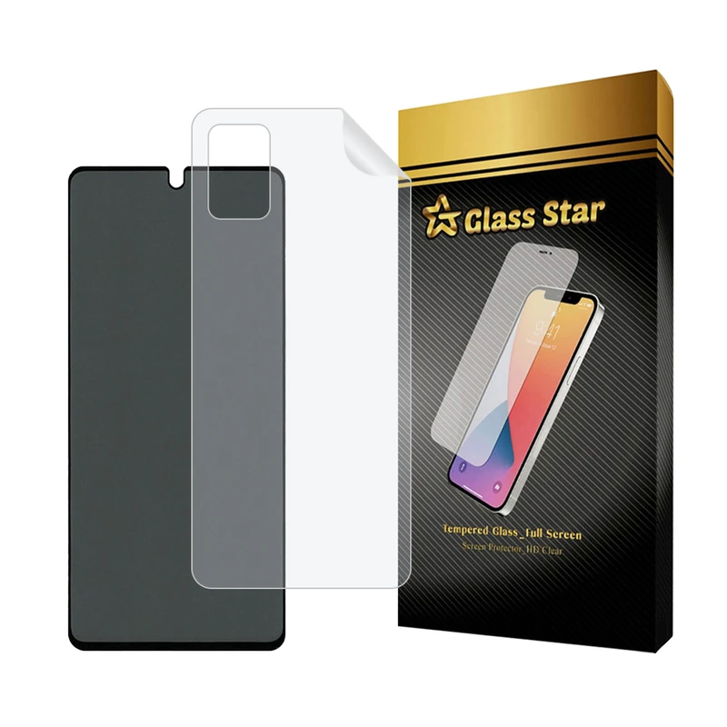 محافظ صفحه نمایش حریم شخصی گلس استار مدل FULLPRIVNANOS مناسب برای گوشی موبایل سامسونگ Galaxy A51 / Galaxy A51 5G / Galaxy M31s به همراه محافظ پشت گوشی