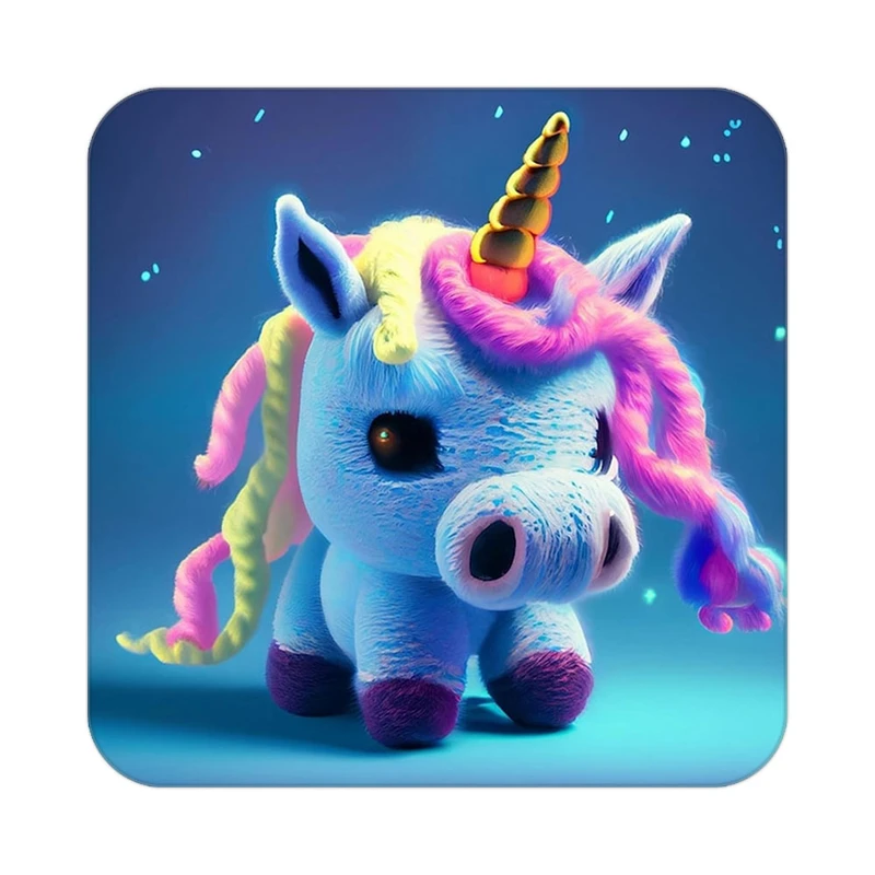 زیر لیوانی کاکتی طرح اسب تک شاخ و یونیکورن مدل mp28980