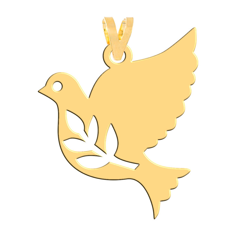 آویز گردنبند طلا 18 عیار زنانه فرشته طرح پرنده مدل WNL-000580