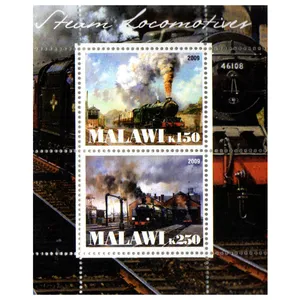 تمبر یادگاری مدل مالاوی مینی شیت وسایل نقلیه مجموعه 2 عددی