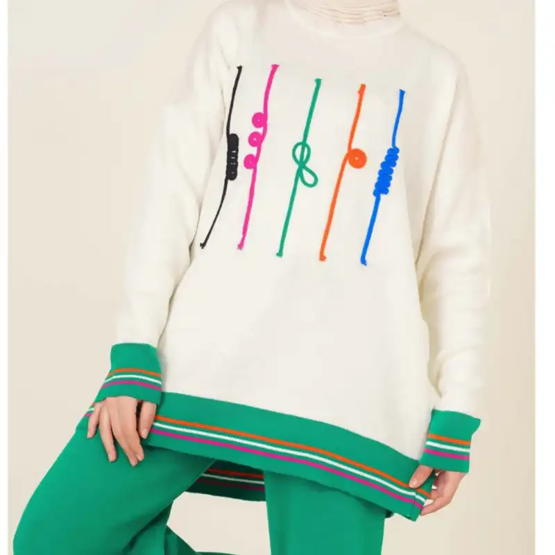 ست تونیک و شلوار زنانه مدل بافت 21