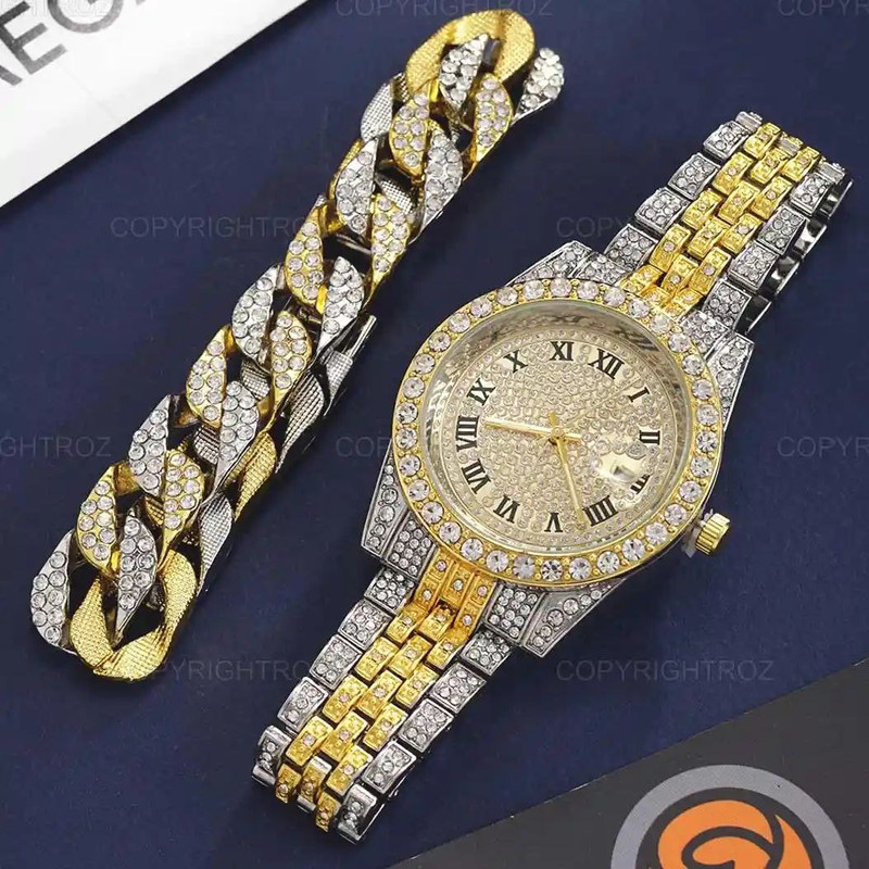 ساعت مچی عقربهای مردانه مدل فول نگین دیت جاست ساعت مچی عقربهای مردانه مدل فول نگین دیت جاست