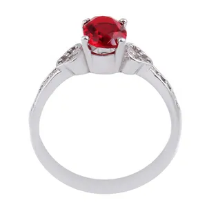 انگشتر نقره زنانه بازرگانی میلادی مدل کوارتز تراش جواهری روکش رادیوم کد AWR_1167