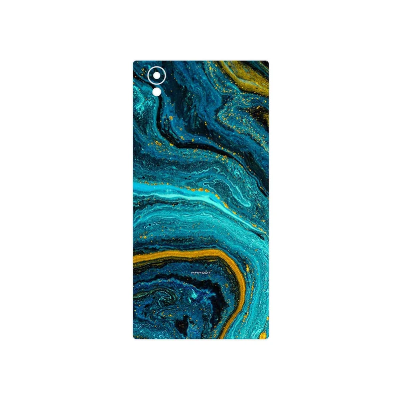 برچسب پوششی ماهوت مدل Turquoise marblewith golden streaks مناسب برای گوشی موبایل سونی Xperia L1