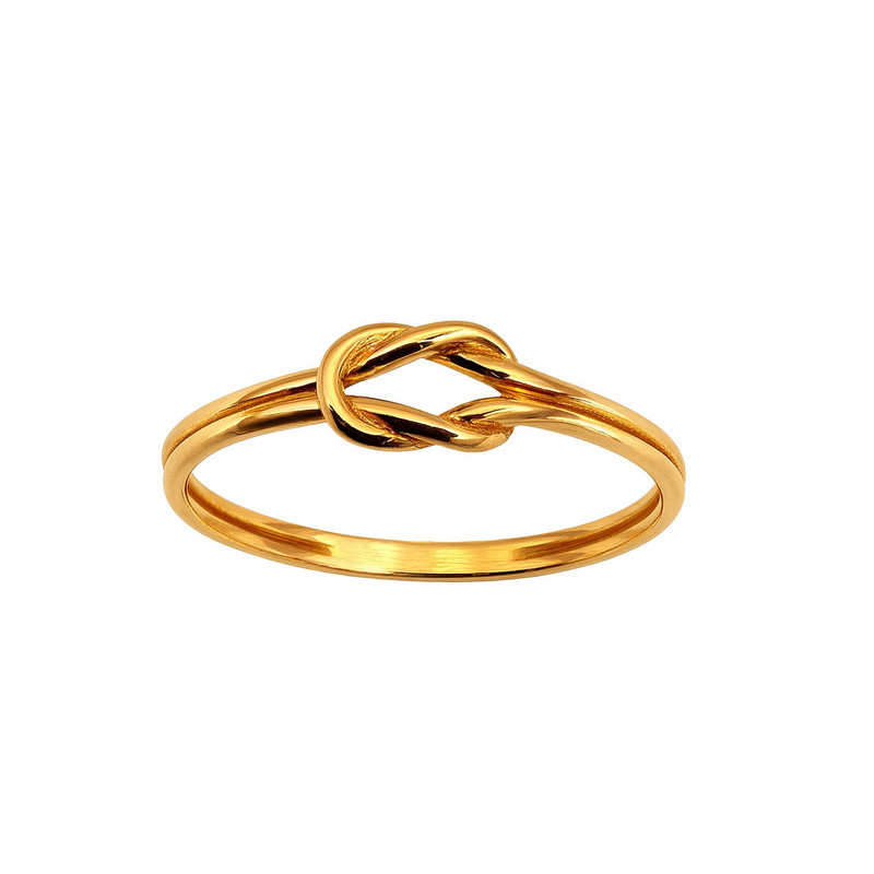 انگشتر طلا 18 عیار زنانه زرلاین مدل مینیمال گره کد R-200123 سایز 53