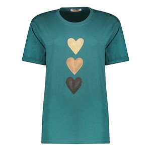 تی شرت آستین کوتاه زنانه مادر مدل Lili رنگ سبز