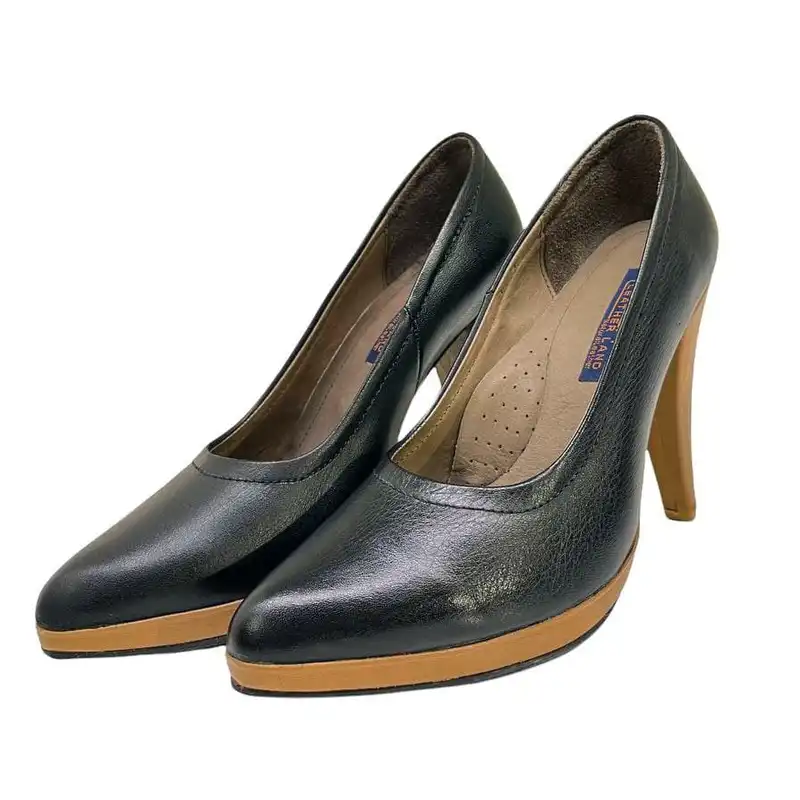 کفش زنانه سرزمین چرم کد 141255 رنگ مشکی